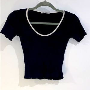 Zara Black Short Sleeve Shirt